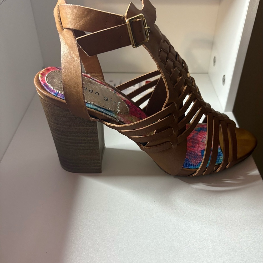 Madden Girl Brown Strappy Heels